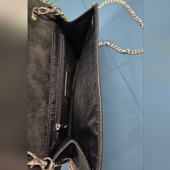 Chelsea28 Black Chain-Trim Clutch - Picture 5 of 16